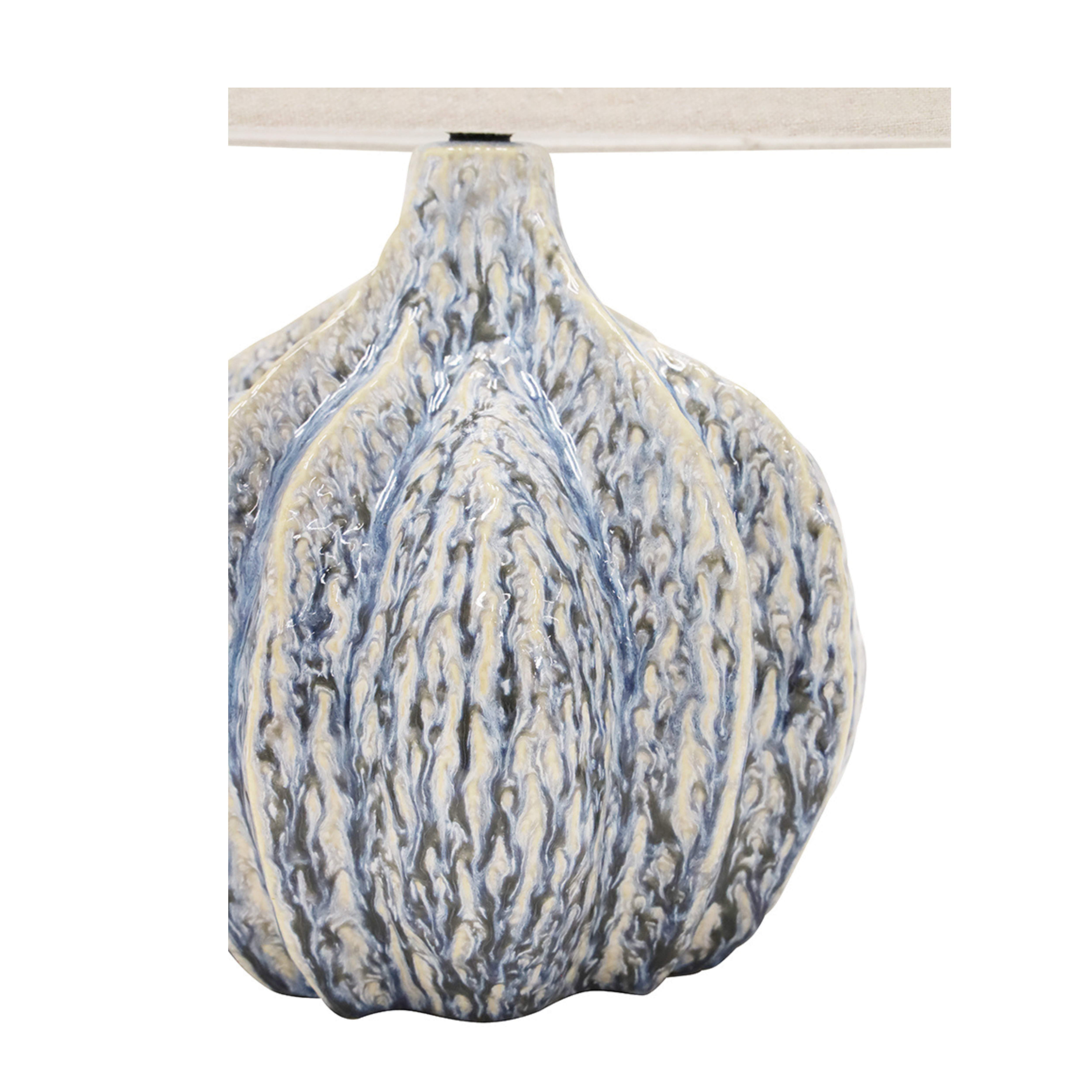 Amari Ceramic Lamp - Mottle Blue