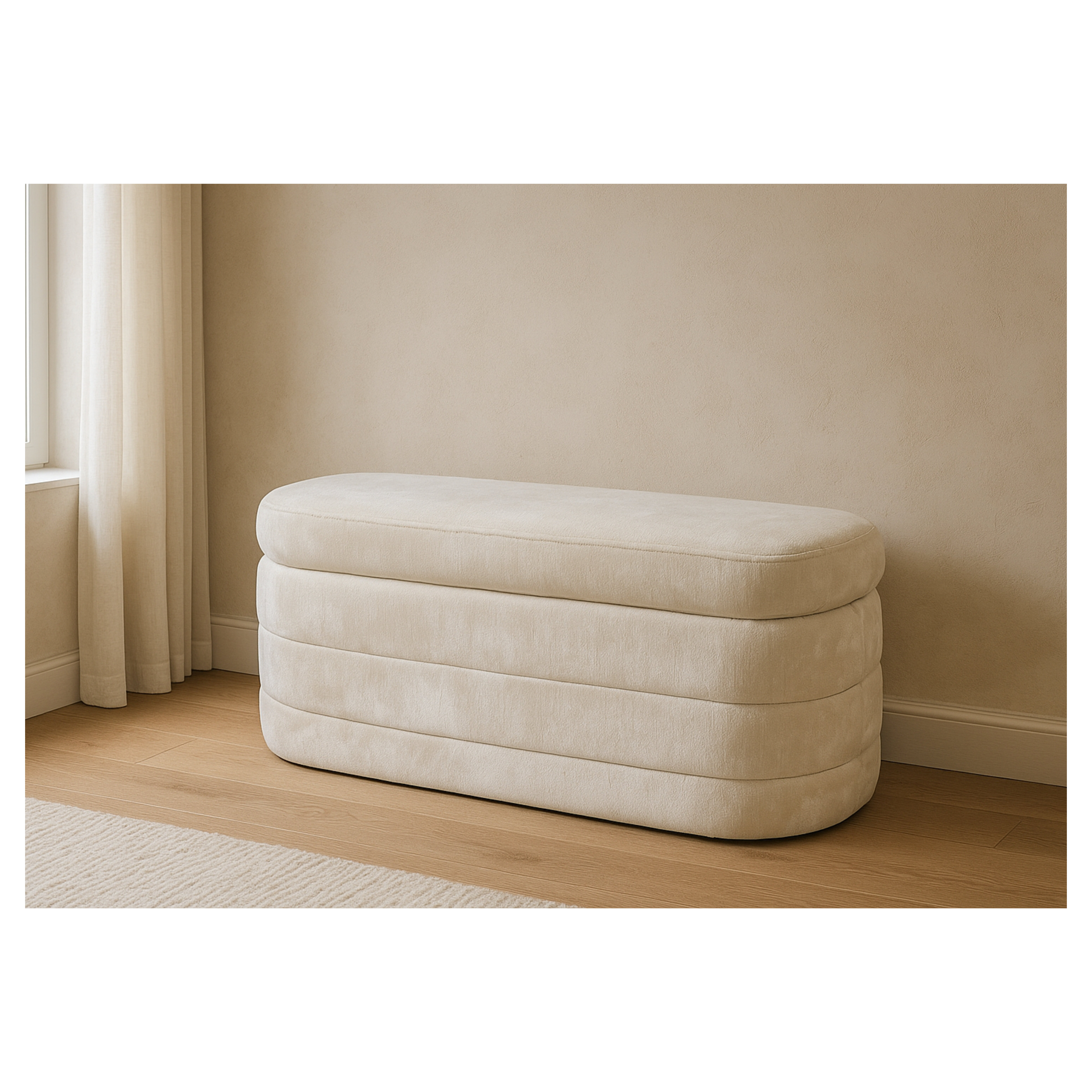 Cole Storage Bench - Beige