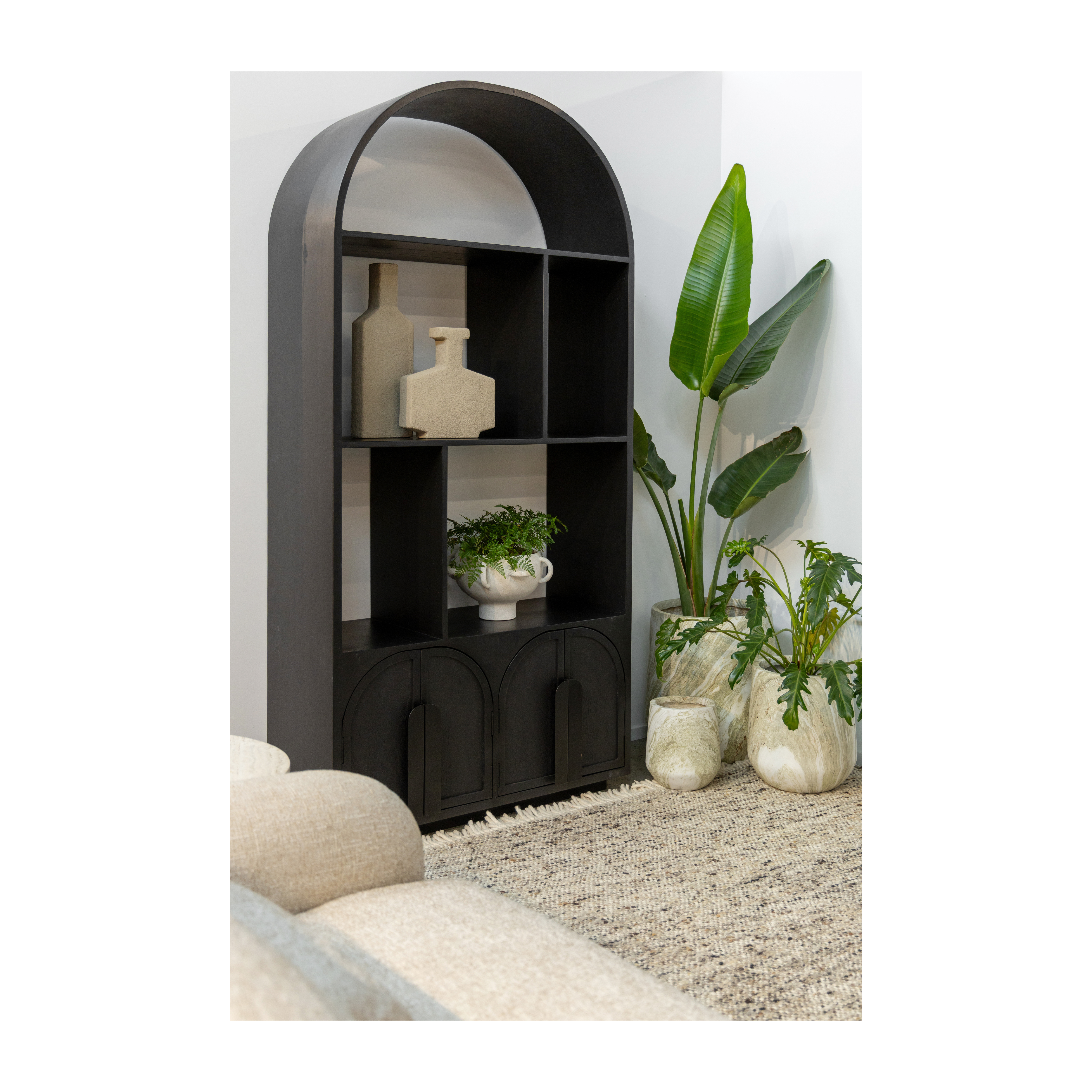 Nico Wooden Bookshelf - Black