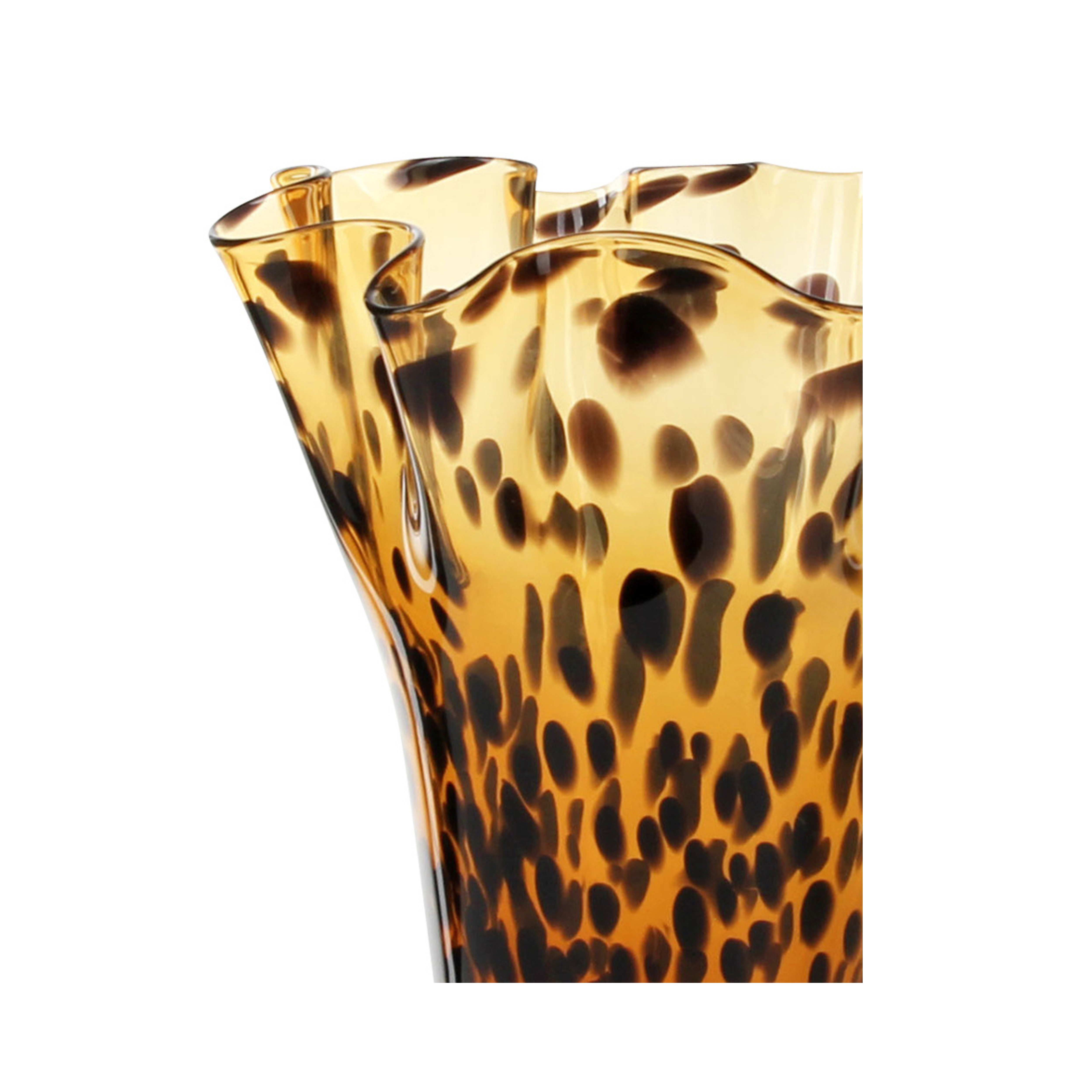 21X25CM Fleur Glass Vase - Brown Amber Speckle