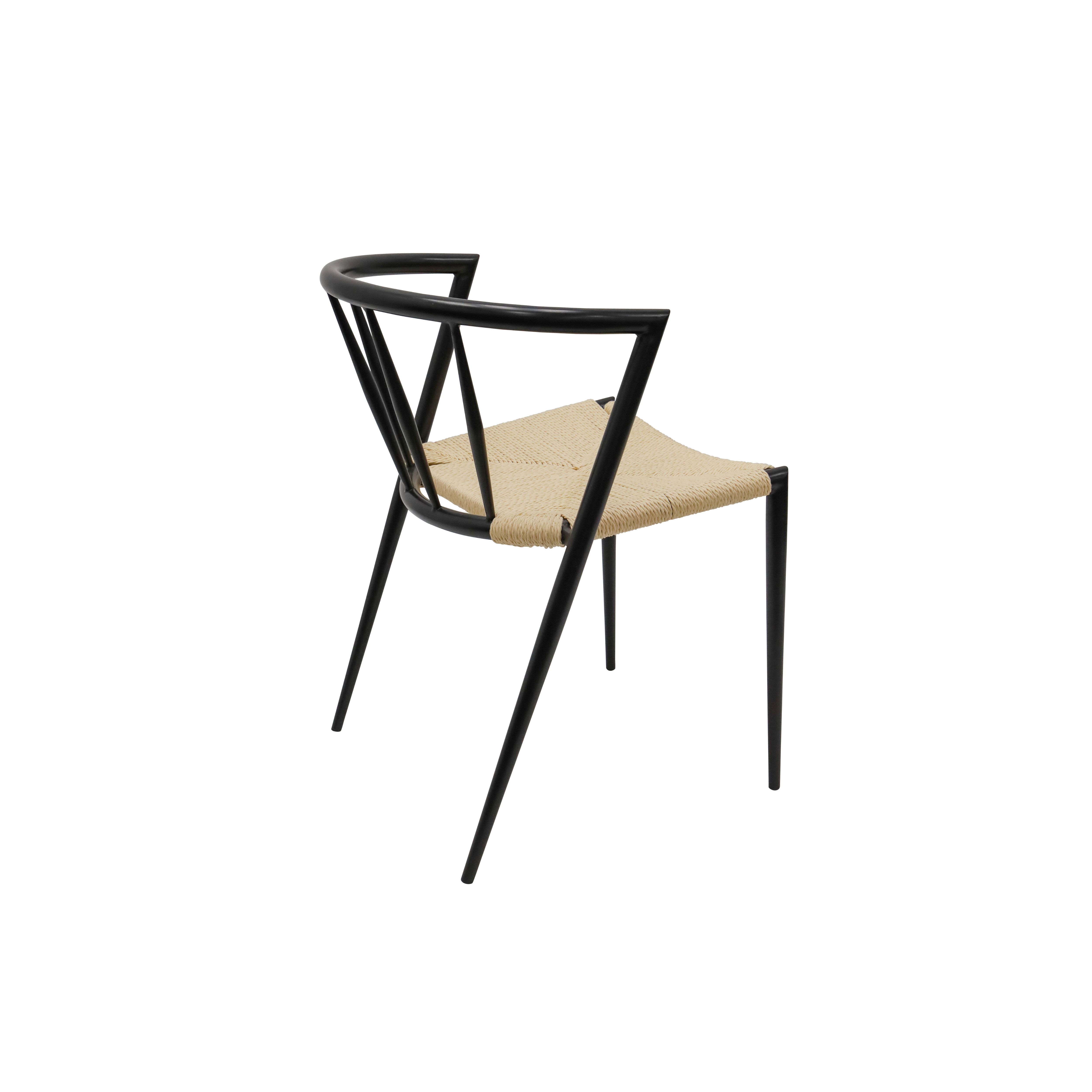 Lume Stackable Dining Chair - Black