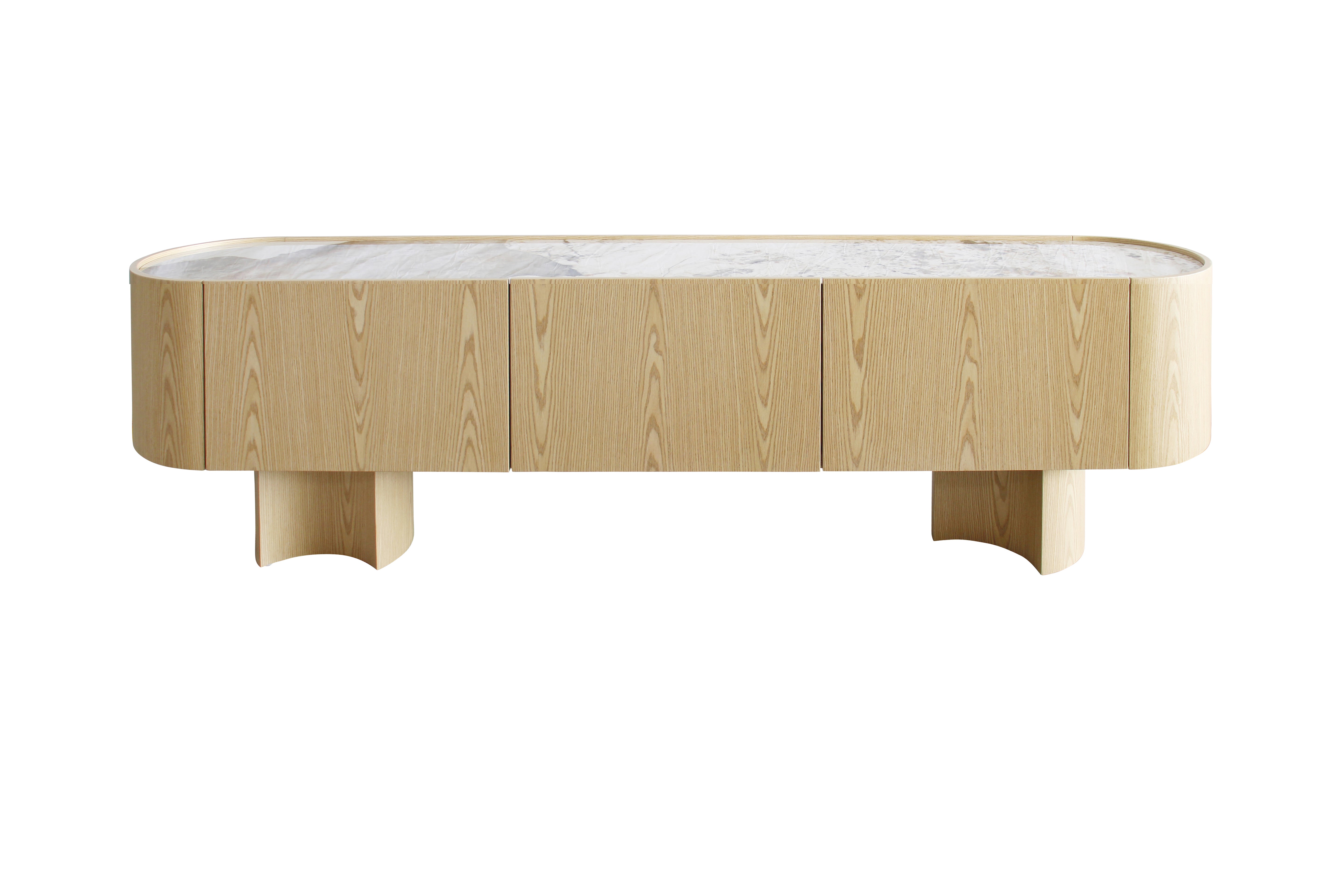 Otis Ceramic Inlay Media Unit - White Oak Veneer