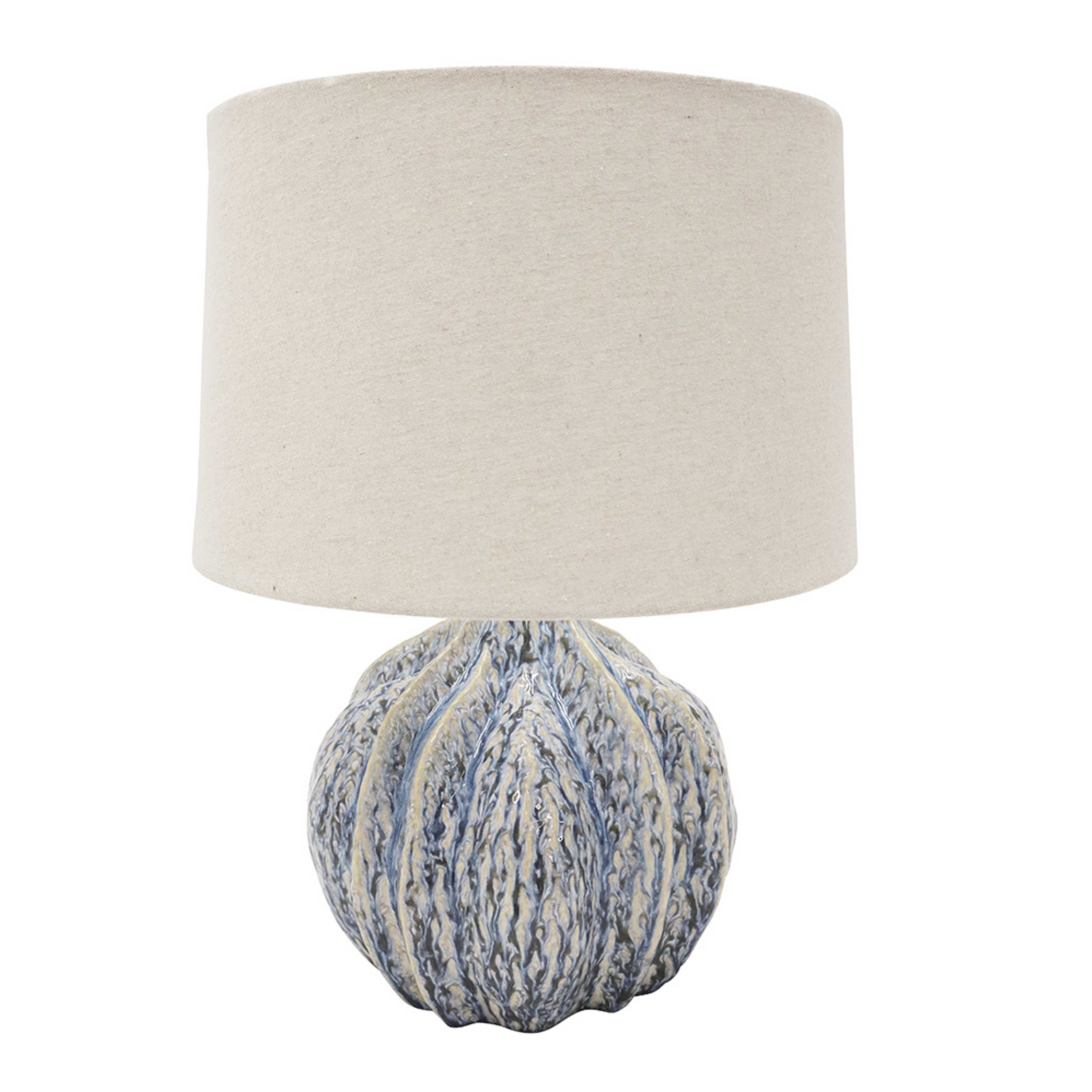 Amari Ceramic Lamp - Mottle Blue