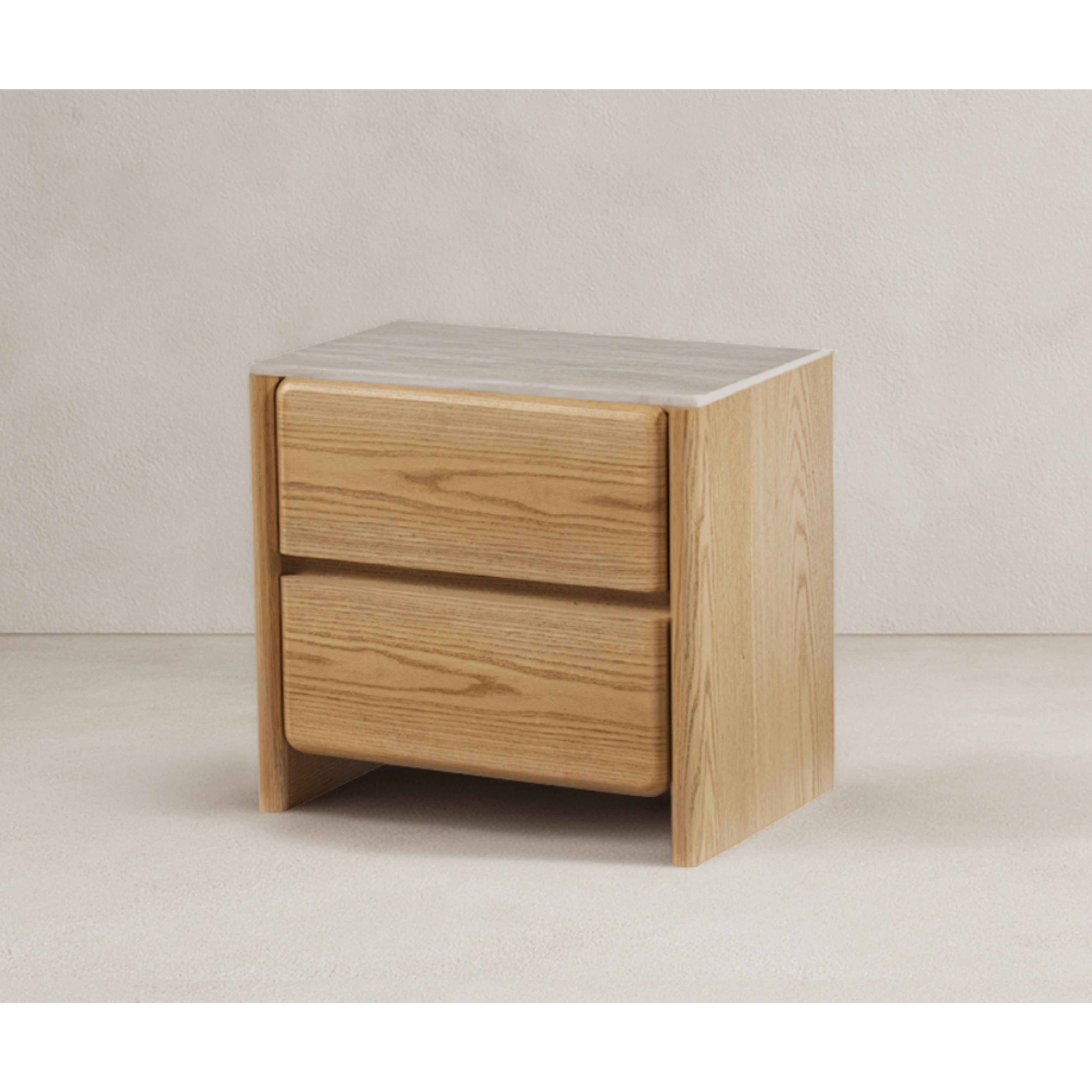 Georgie One Door Bedside Table - Oak Veneer