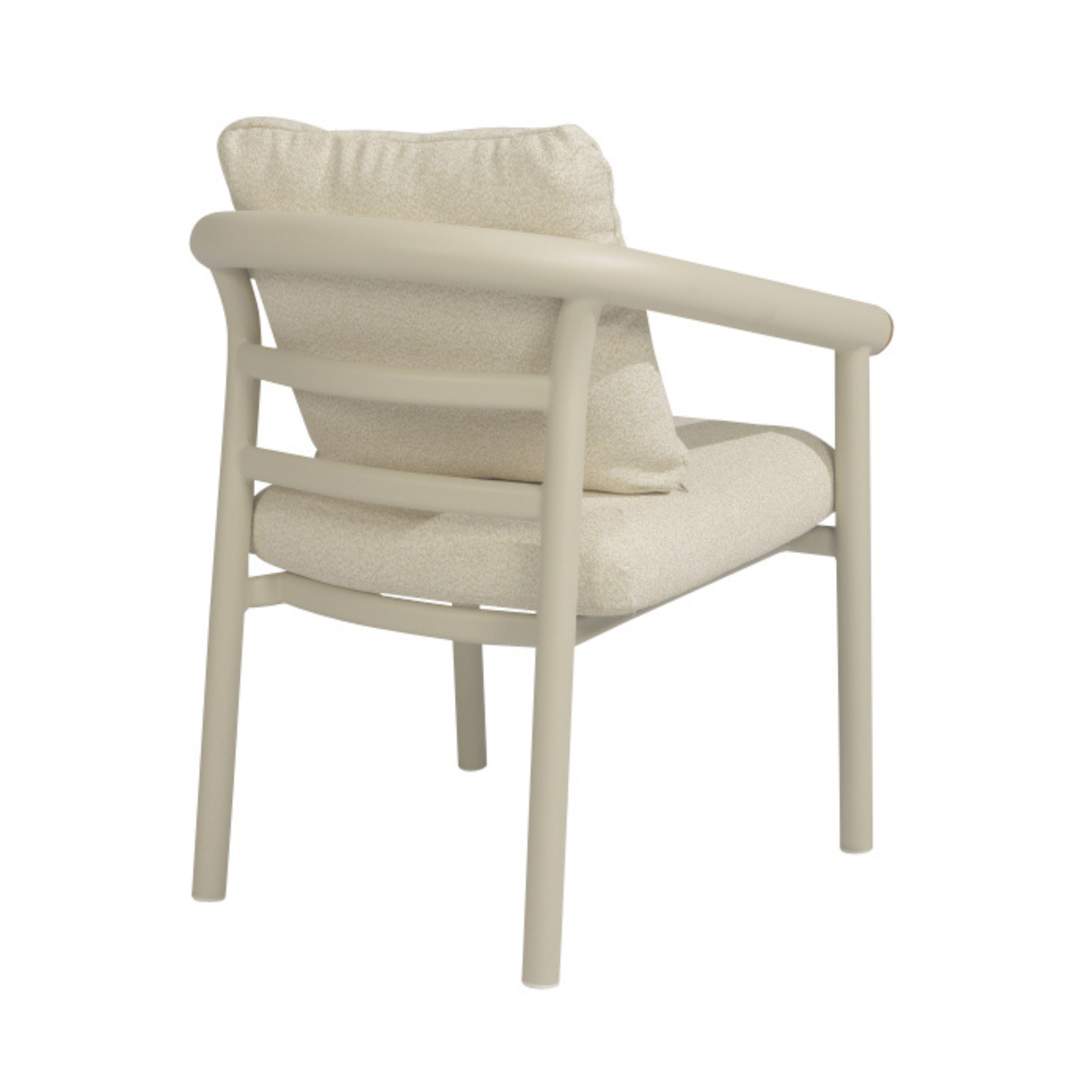 Lamo Outdoor Dining Chair - Soft Grey & Teak
