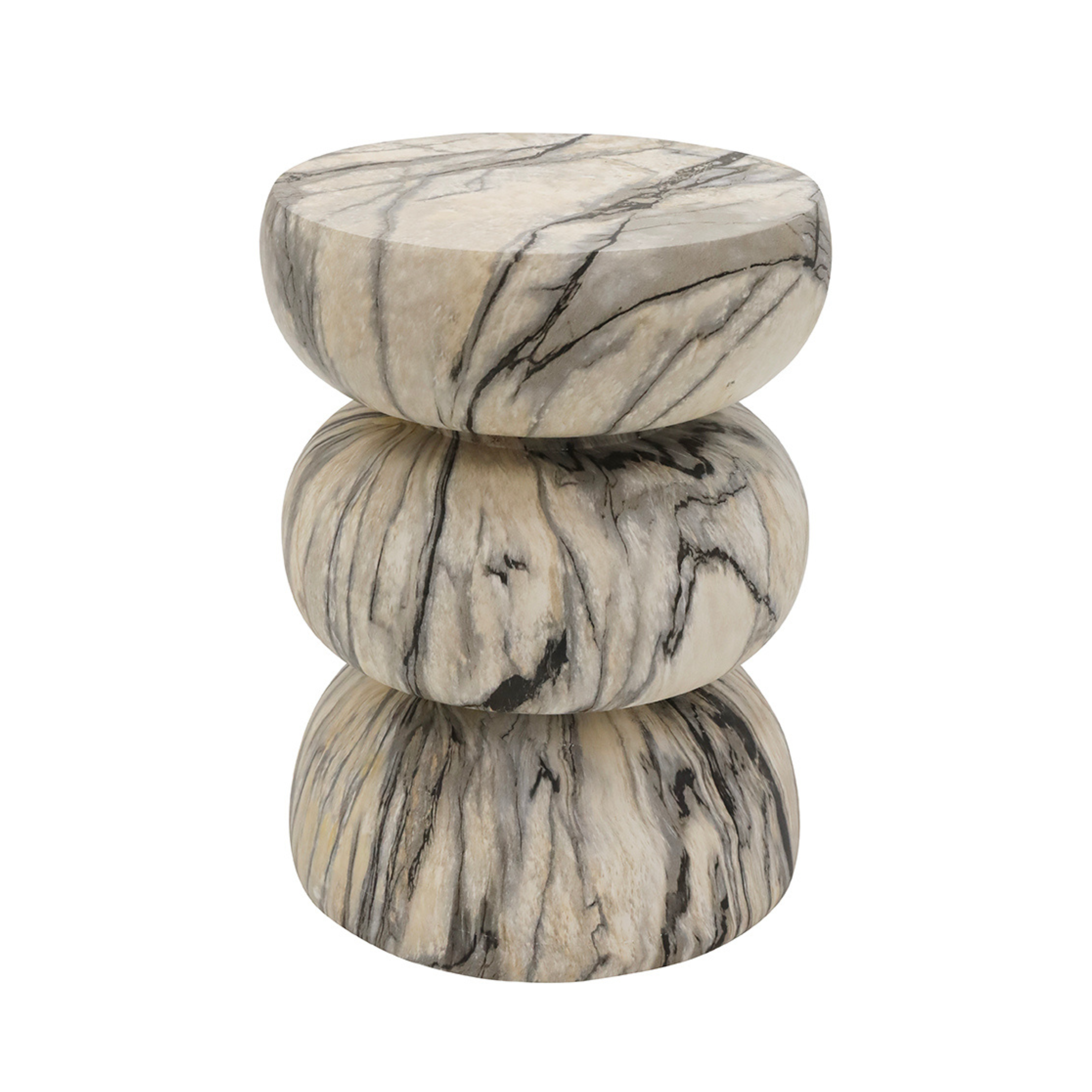Bae MGO Stool - Black/Brown Marble