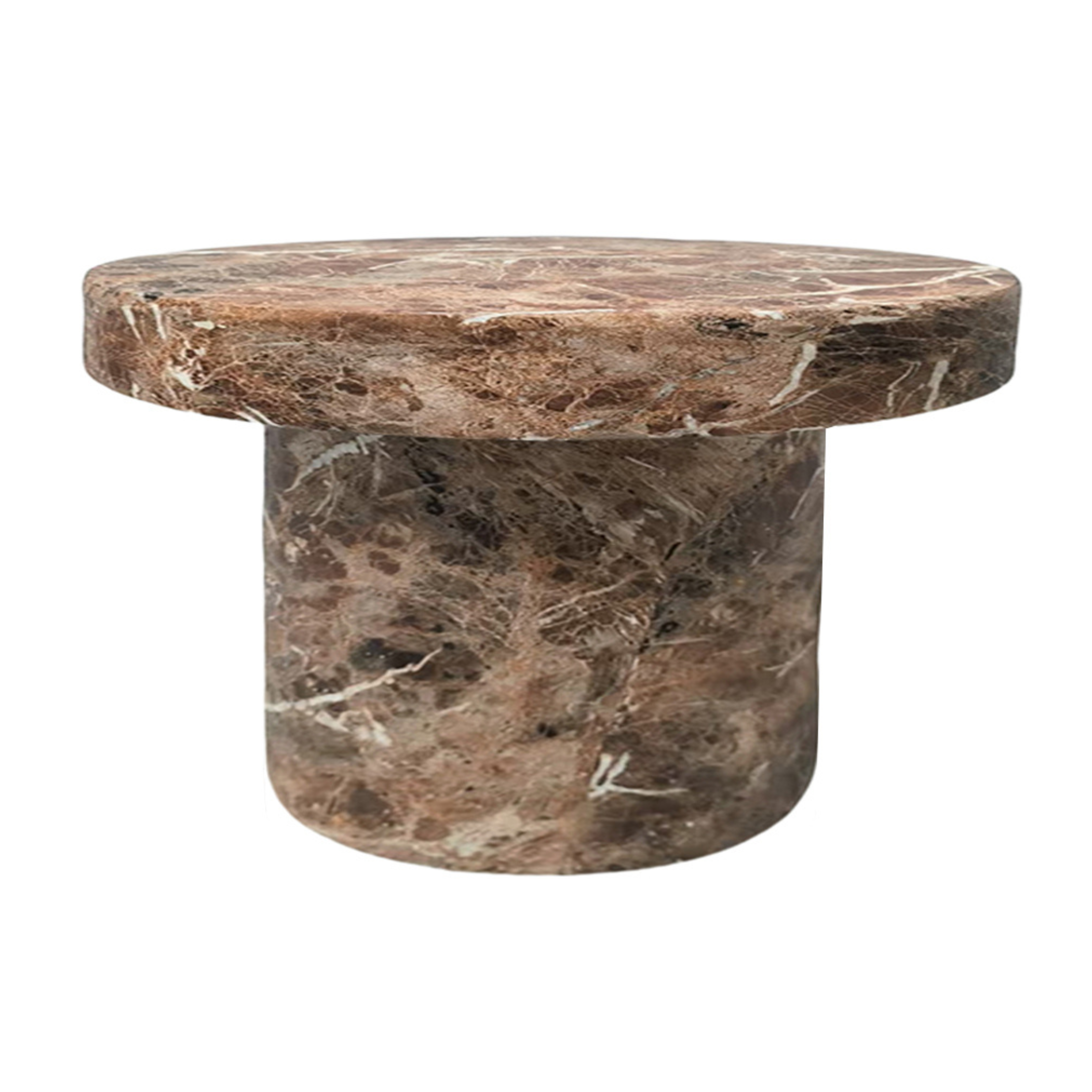 Harvey MGO Side Table - Dark Brown Marble