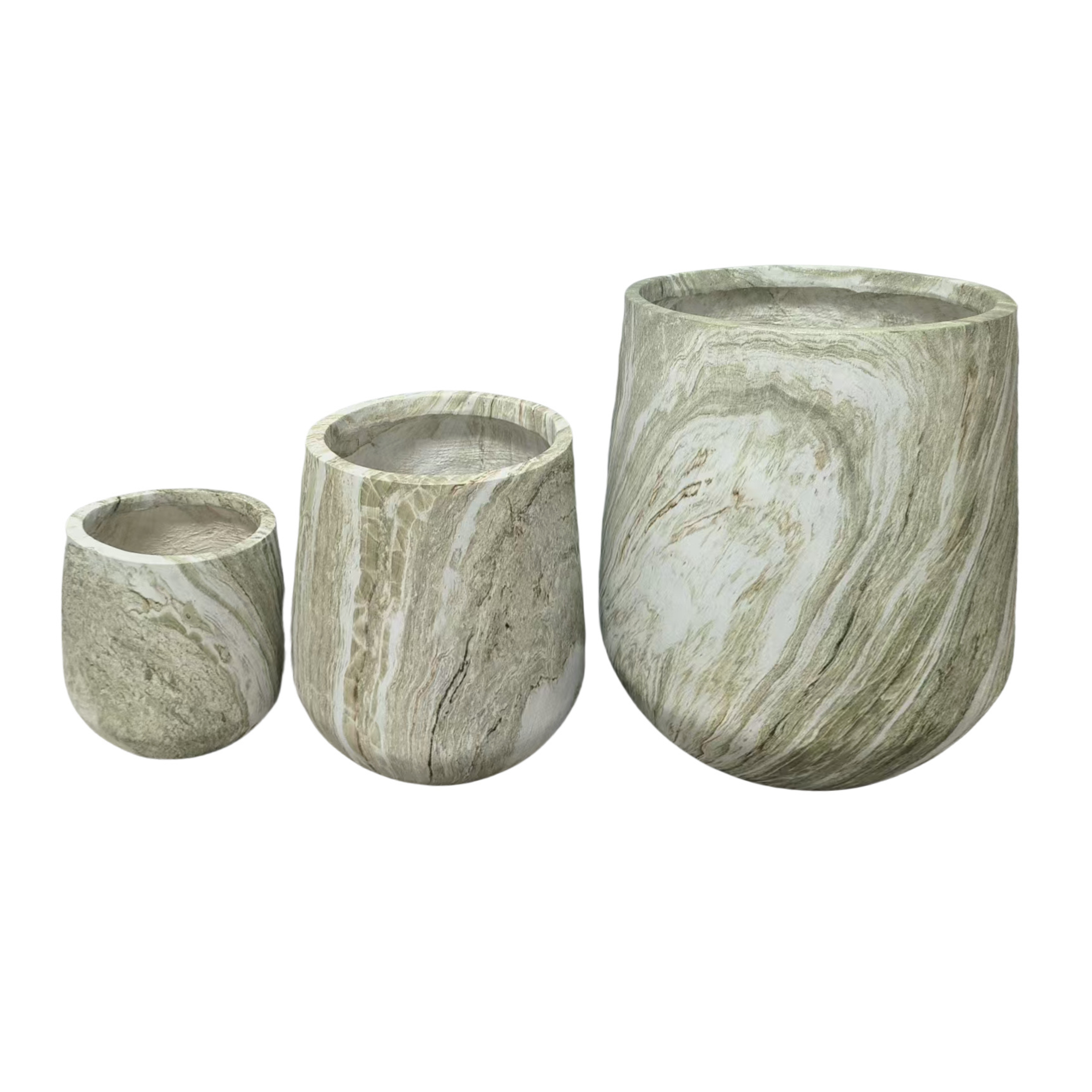 S3 Bower MGO Planters - Jade Marble