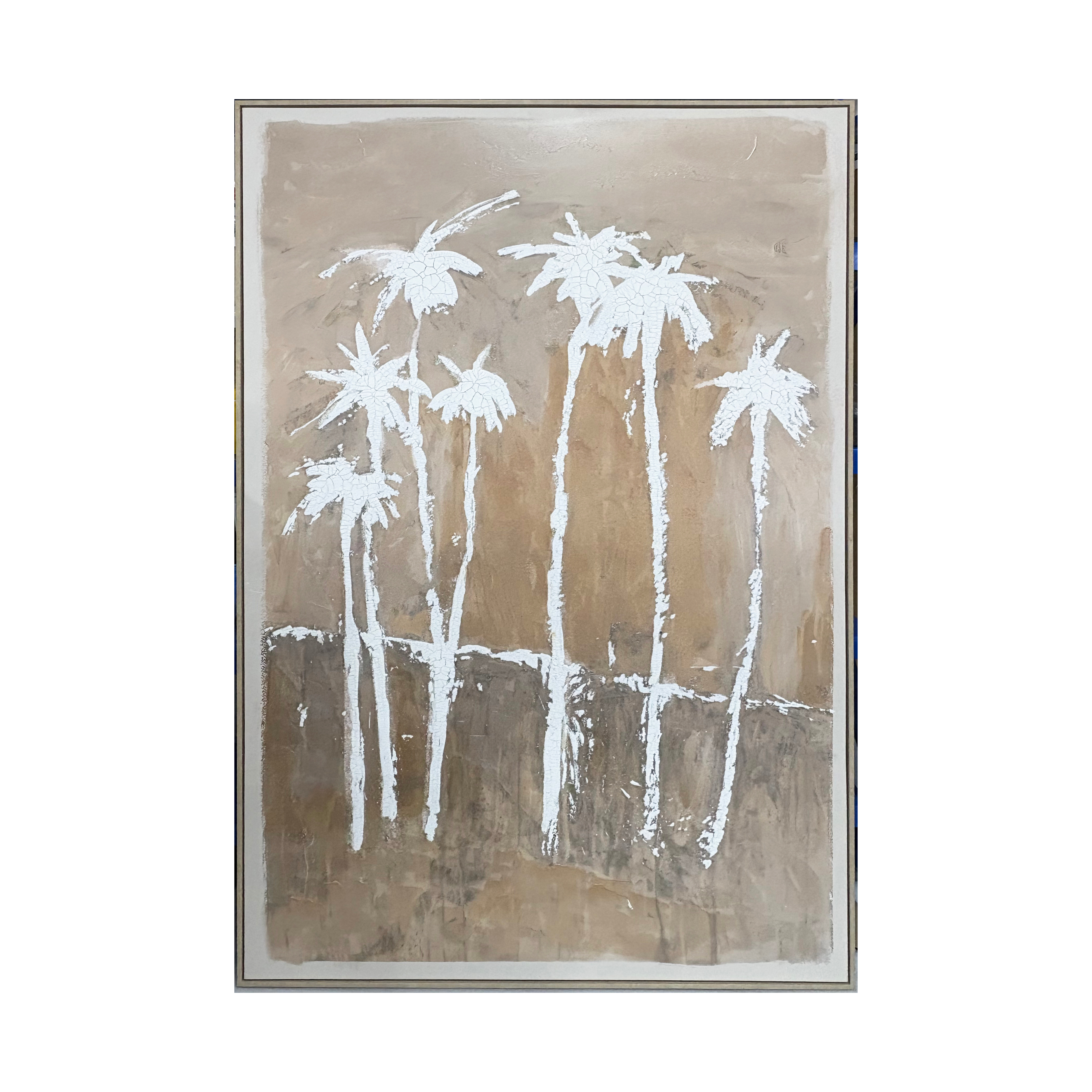 Vintage Palms Canvas Print - Natural