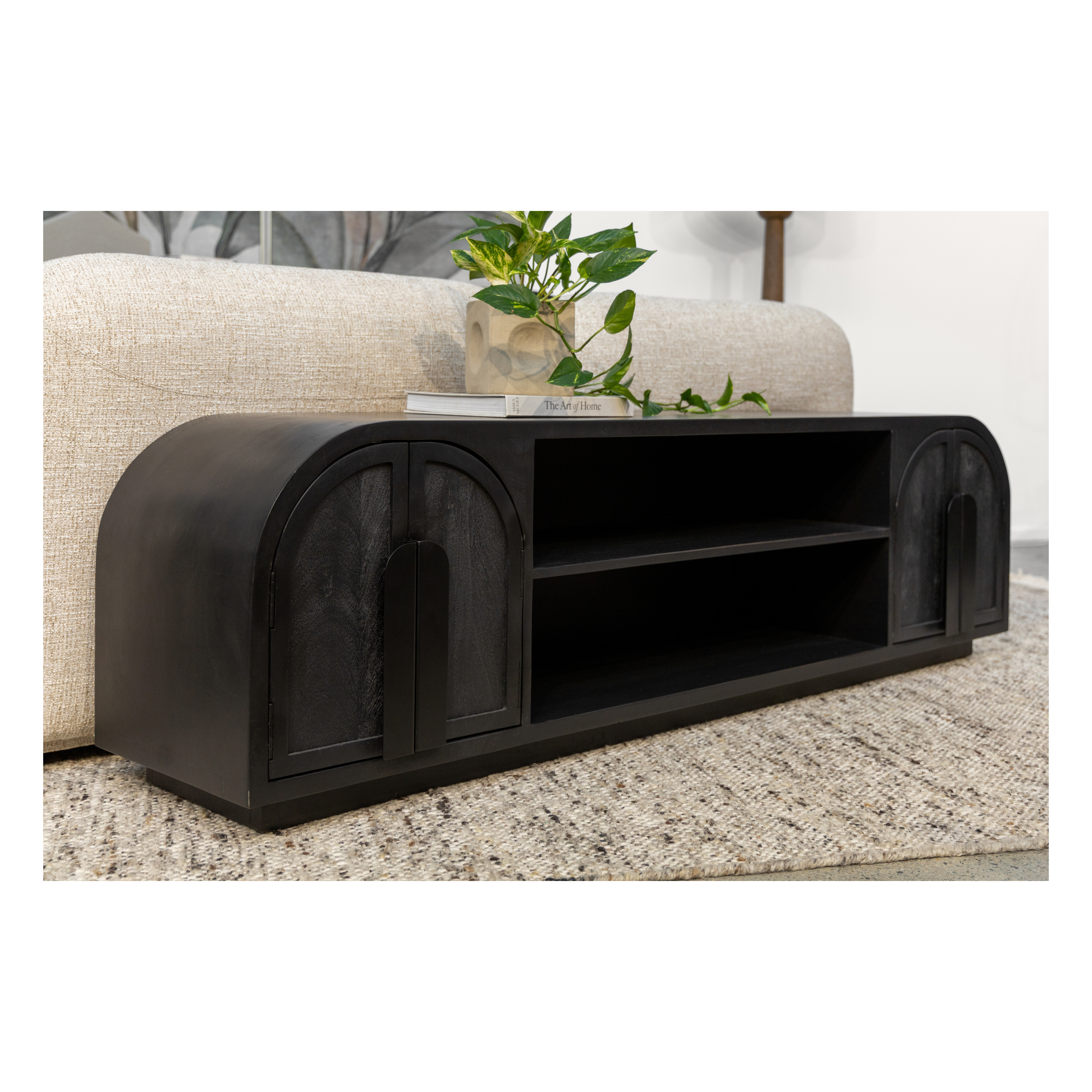 Nico Wooden Media Unit - Black