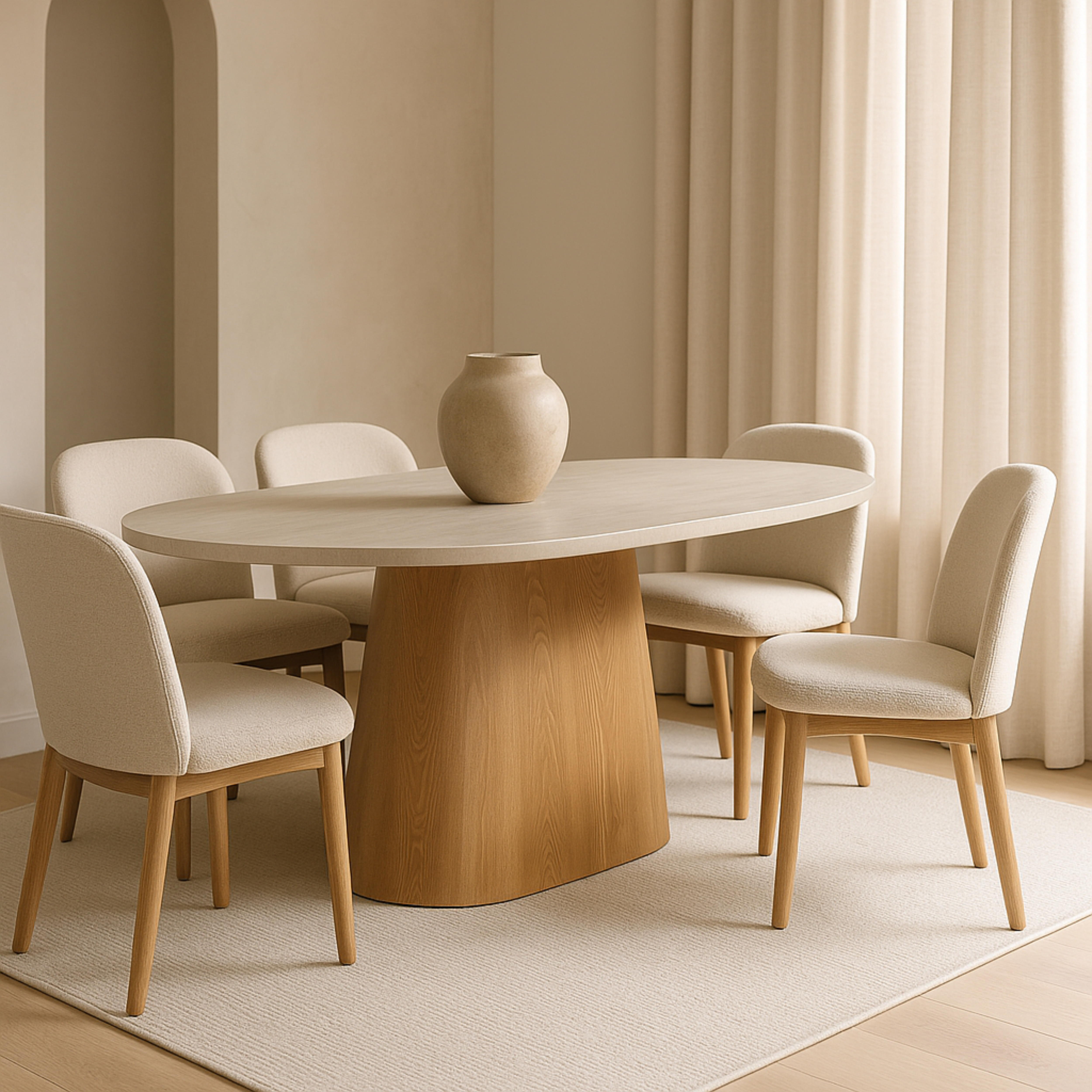 Georgie Dining Table - Oak Veneer