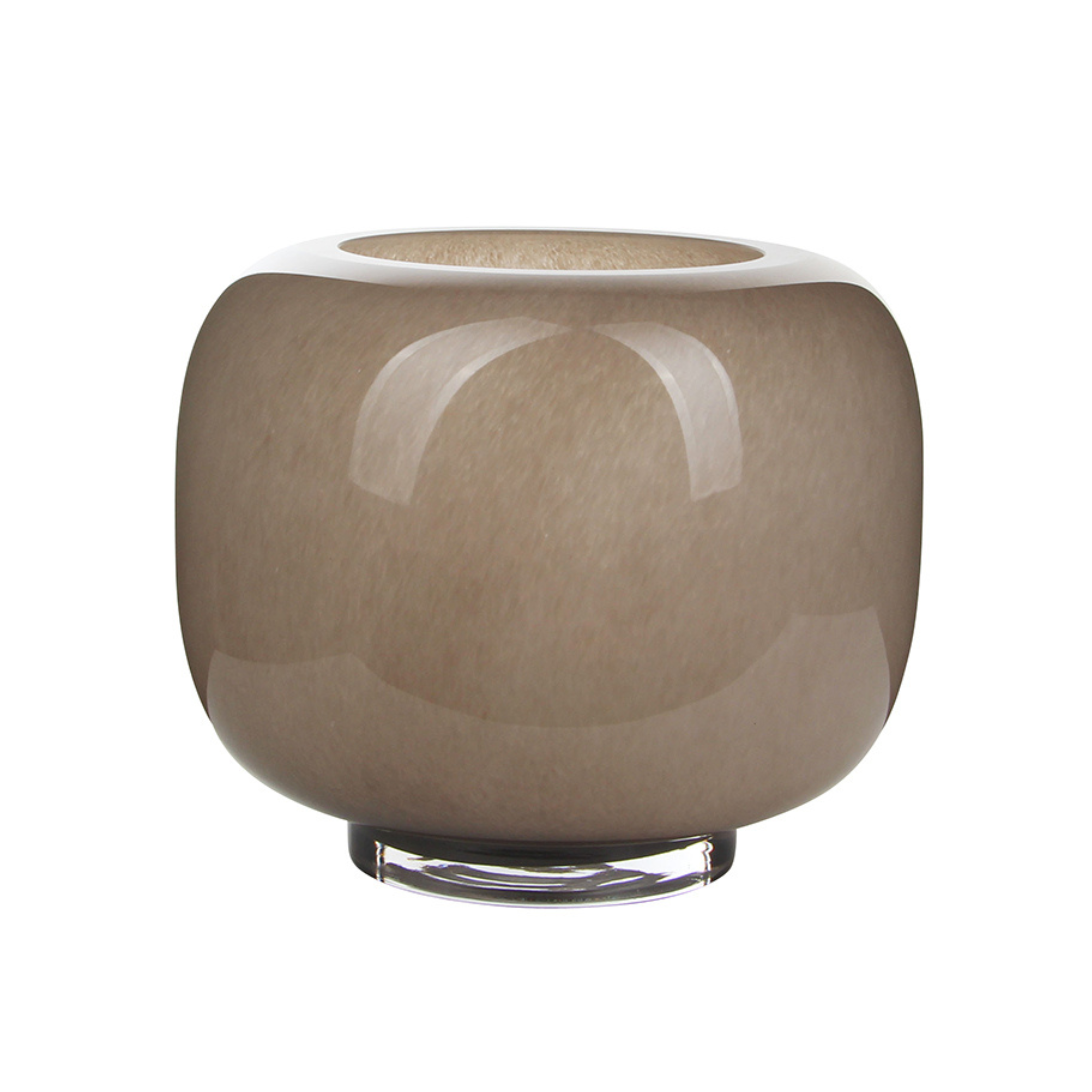 30X26CM Remi Glass Vase - Mocha