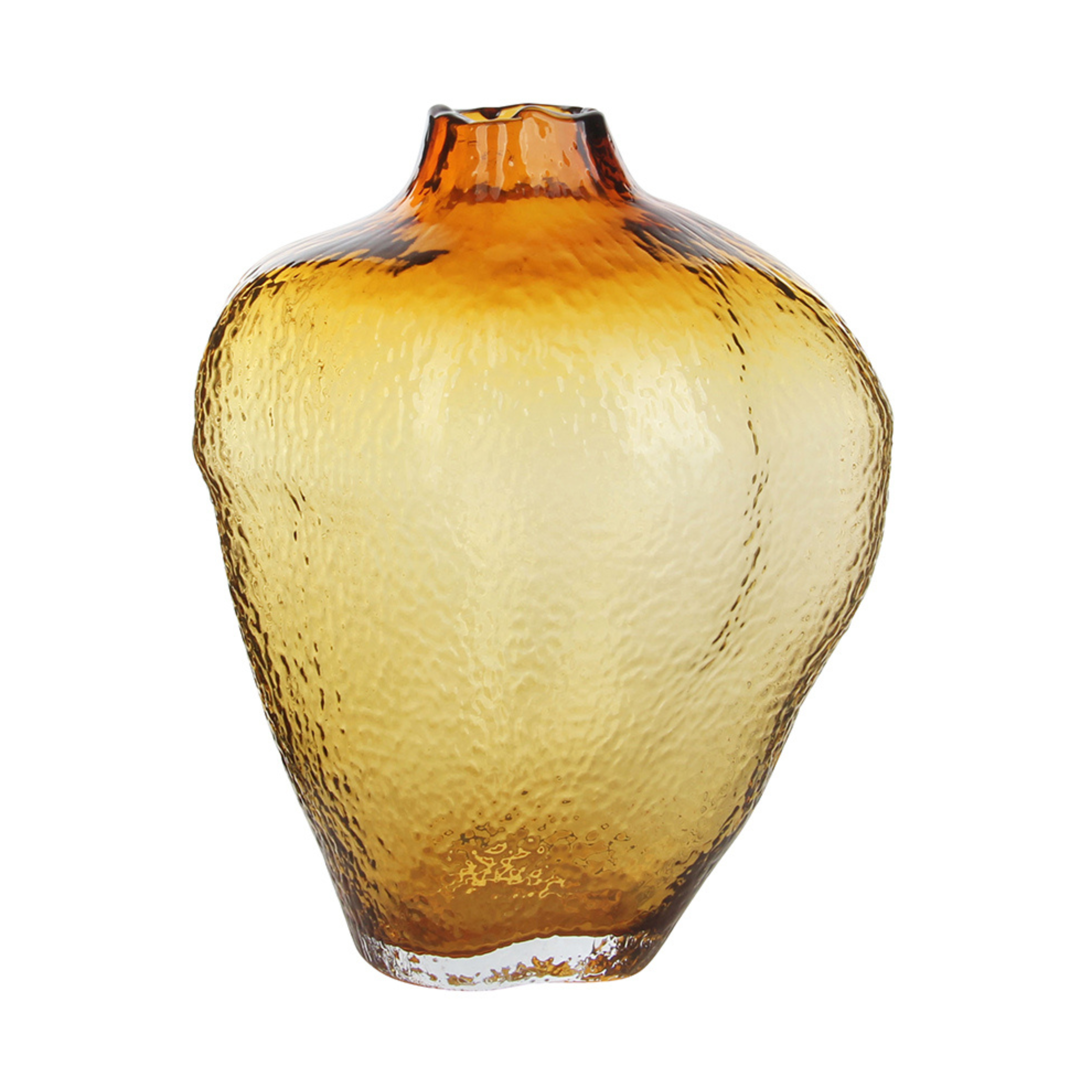 Freida Glass Vase - Amber