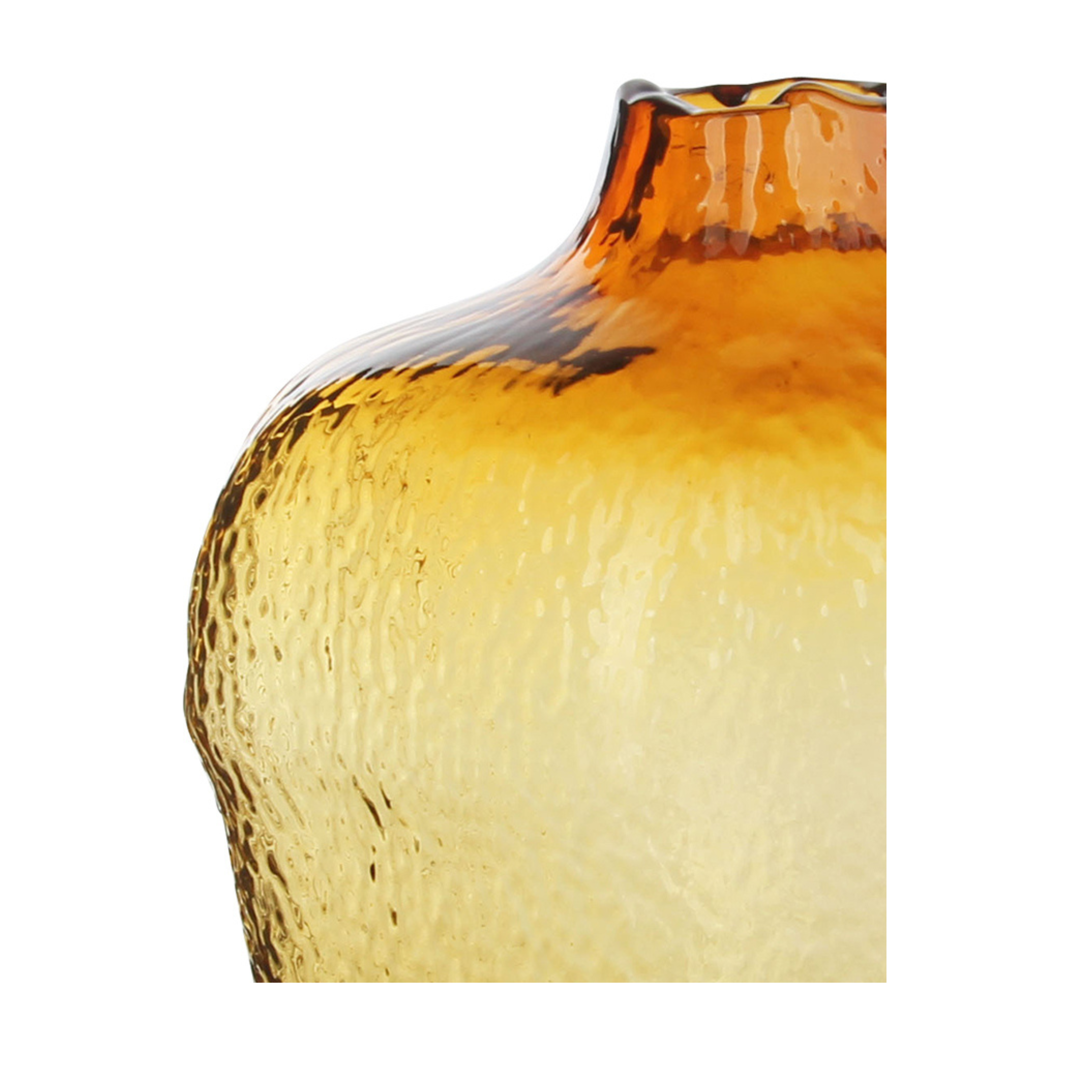 Freida Glass Vase - Amber