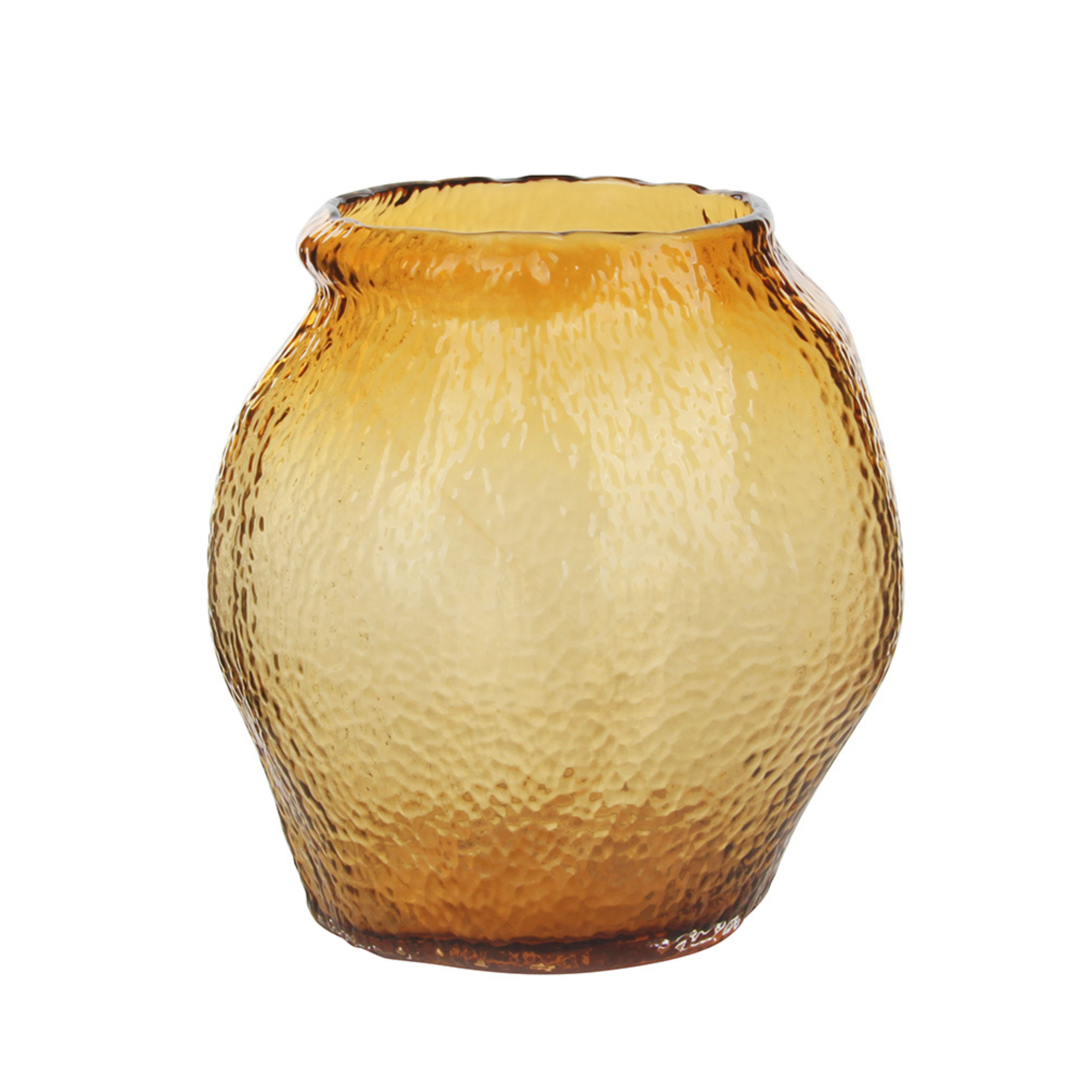 Freida Glass Vase - Amber