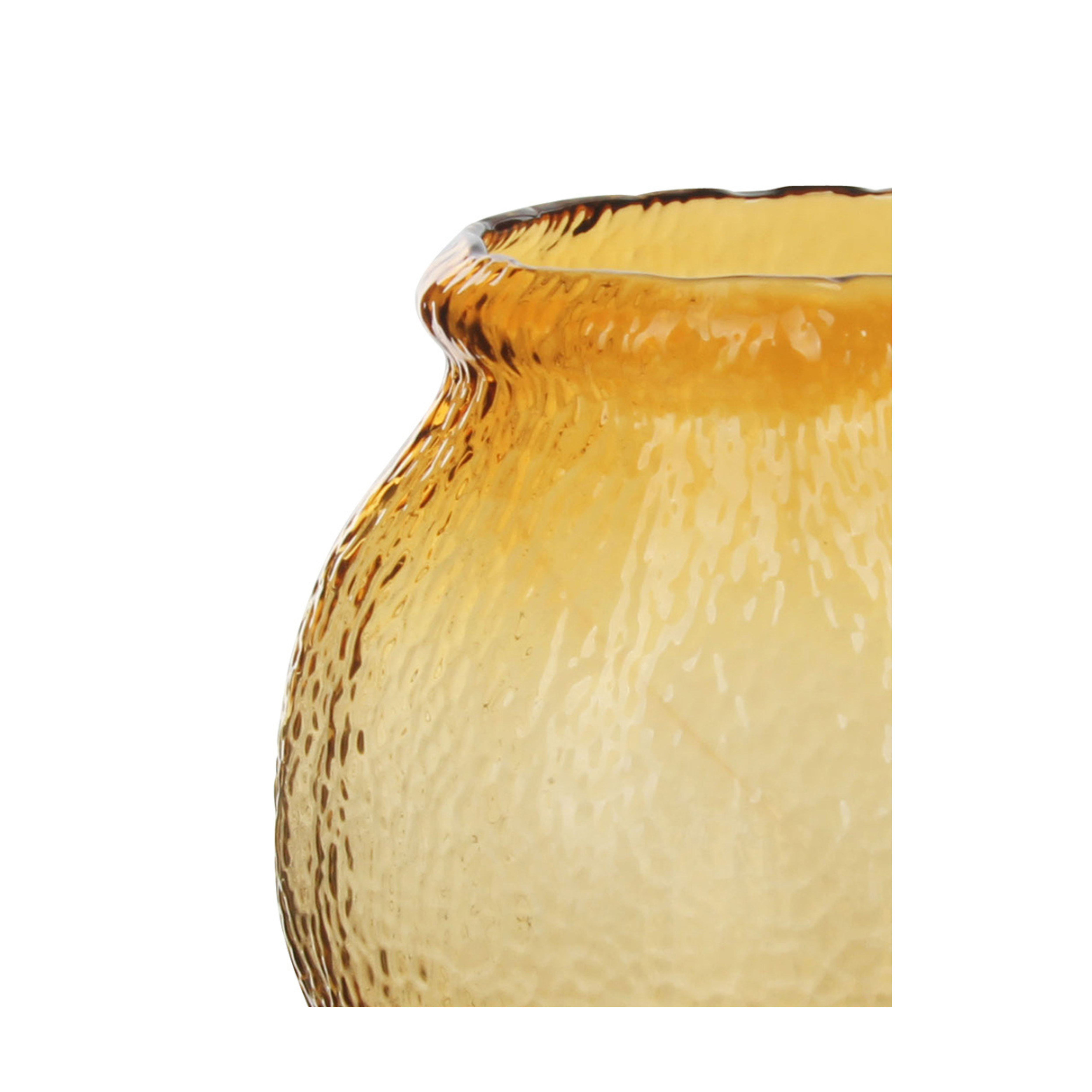 Freida Glass Vase - Amber