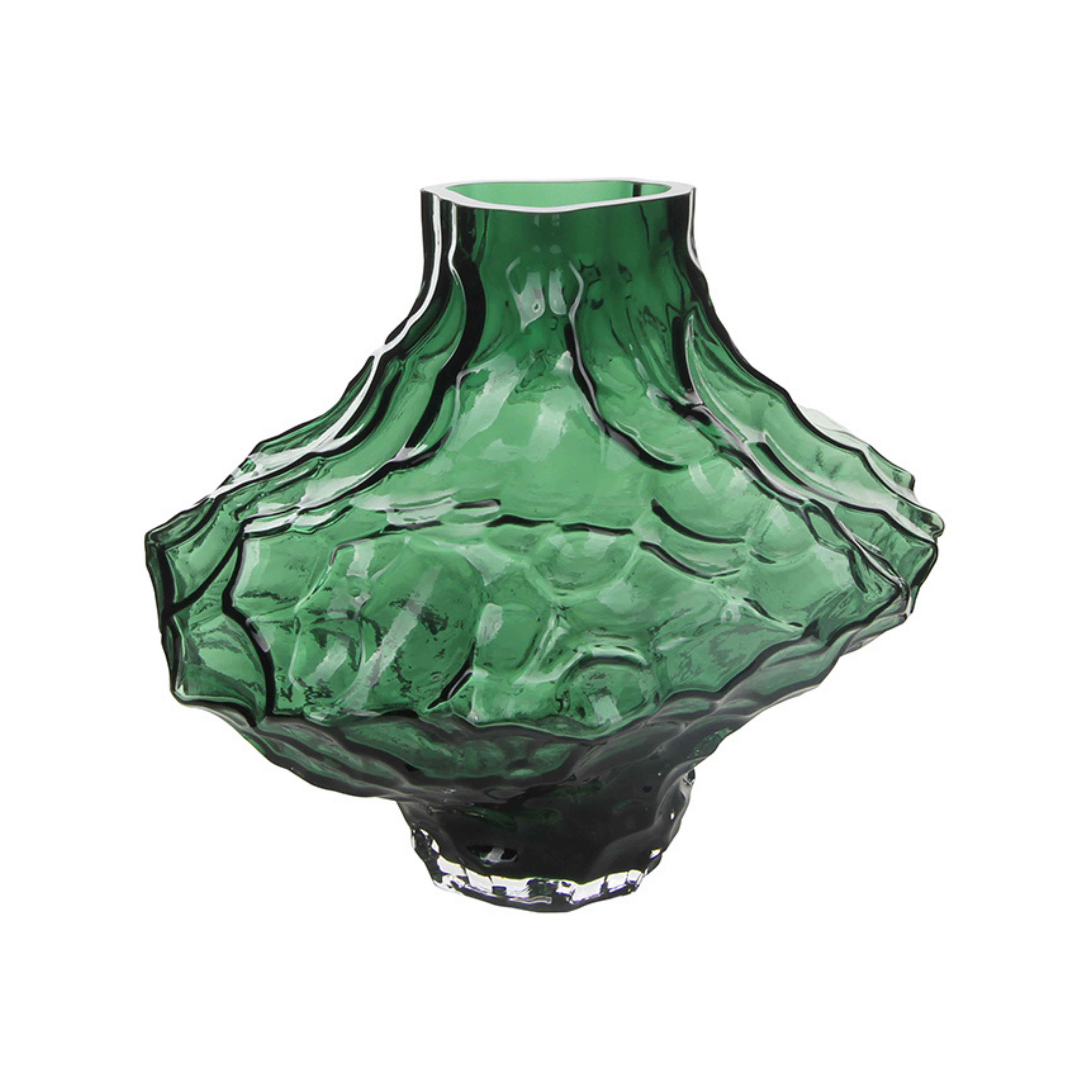 26X23CM Ruby Glass Vase - Olive