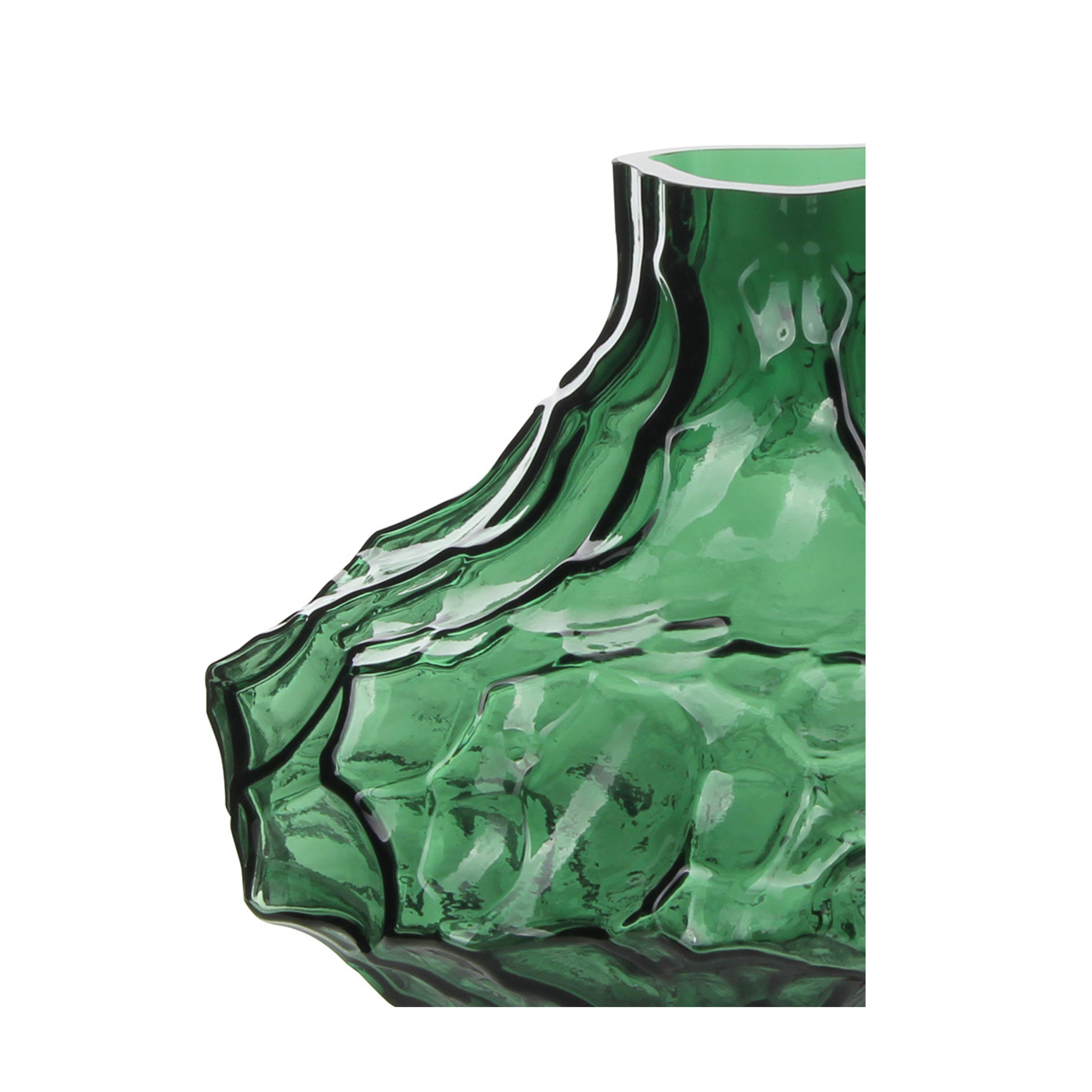 26X23CM Ruby Glass Vase - Olive