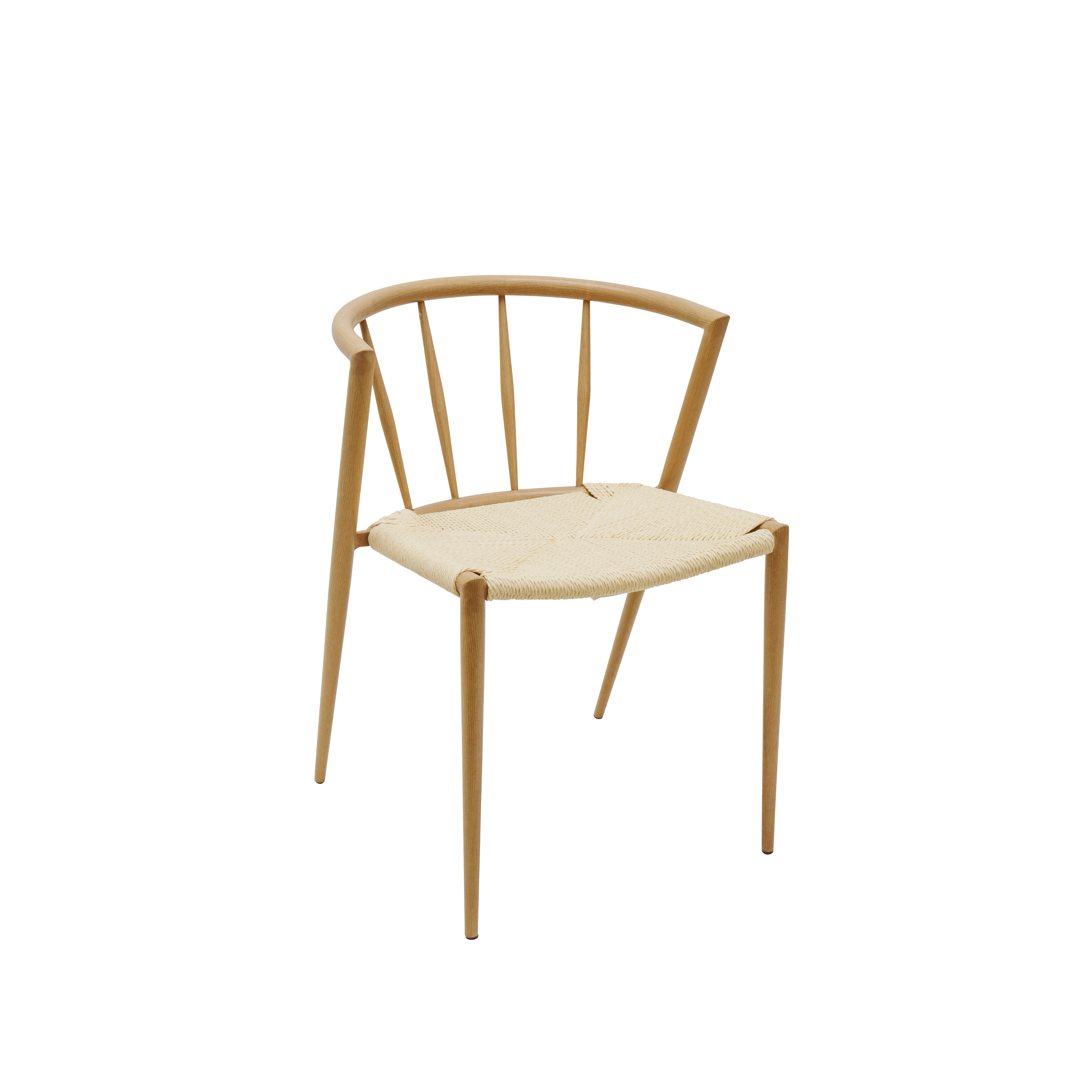 Lume Stackable Dining Chair - Oak Transfer
