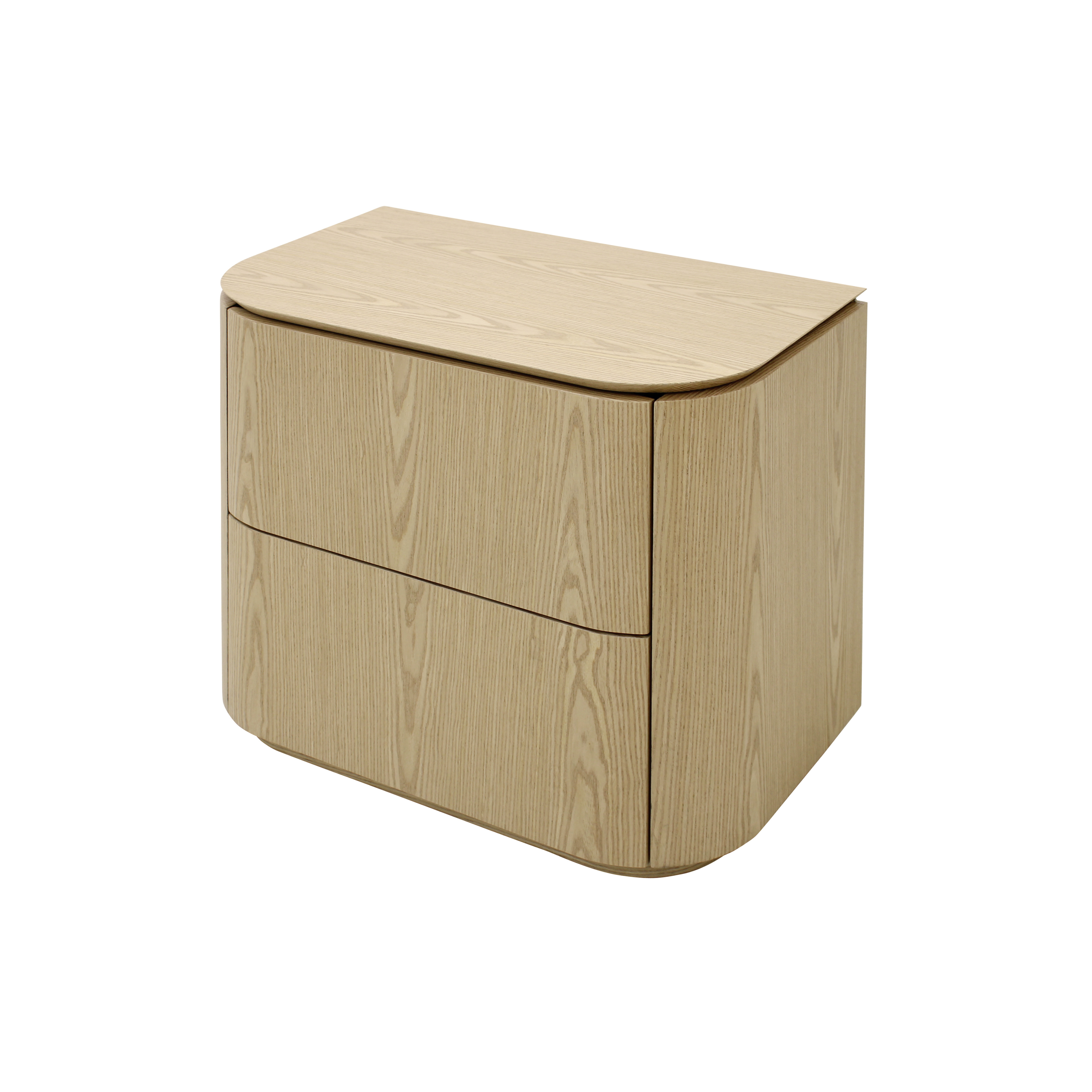 Ellie Bedside Table - White Oak Veneer