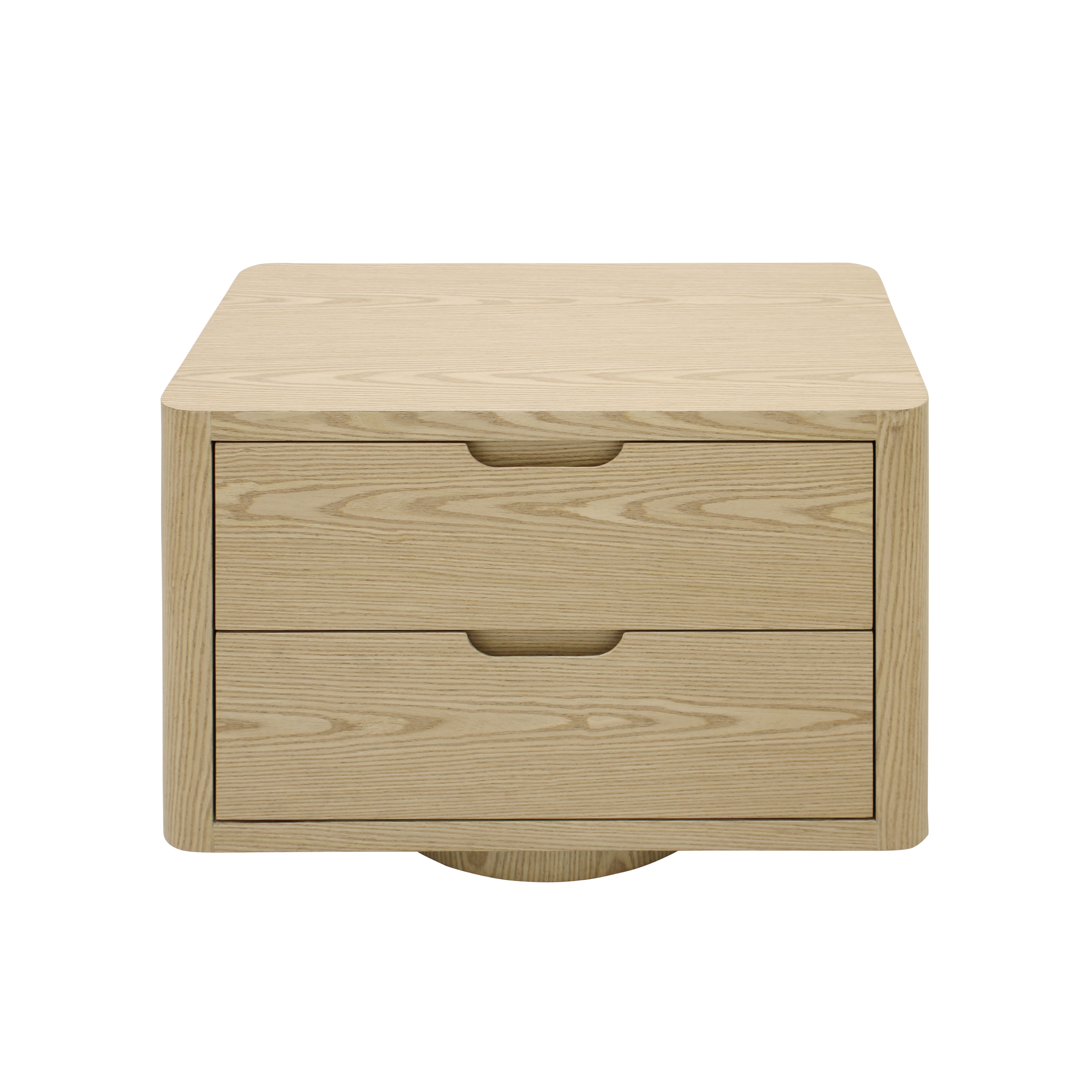 Aura Bedside Table - White Oak Veneer